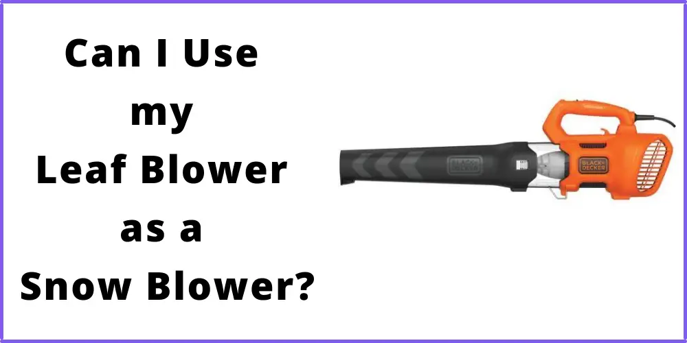 Can I Use my Leaf Blower as a Snow Blower?