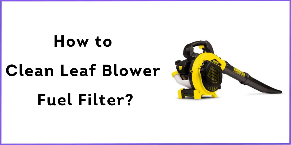 How to Clean a Leaf Blower Fuel Filter?
